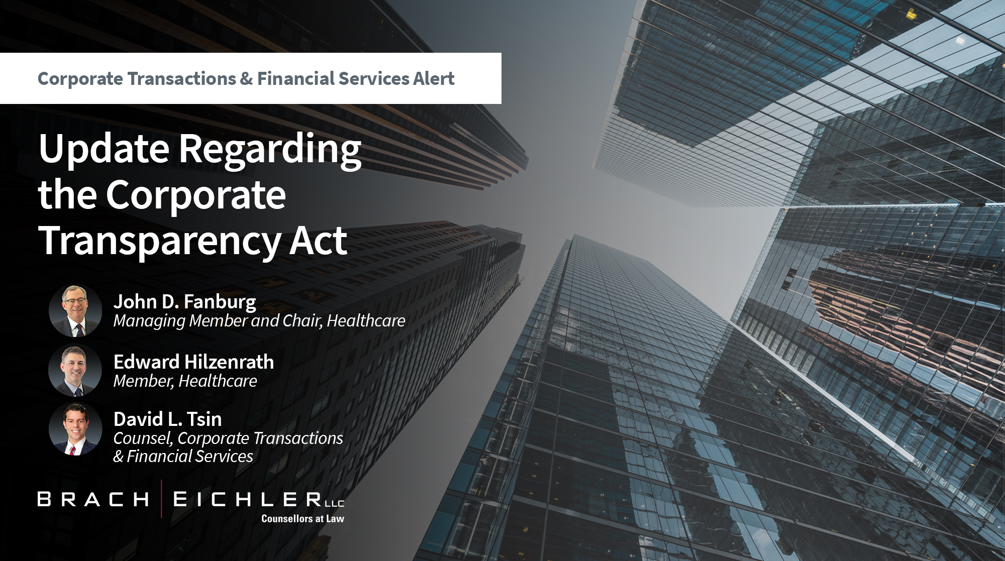 Update Regarding the Corporate Transparency Act - Corporate Transactions & Financial Services Alert - March 31, 2025 - Brach Eichler