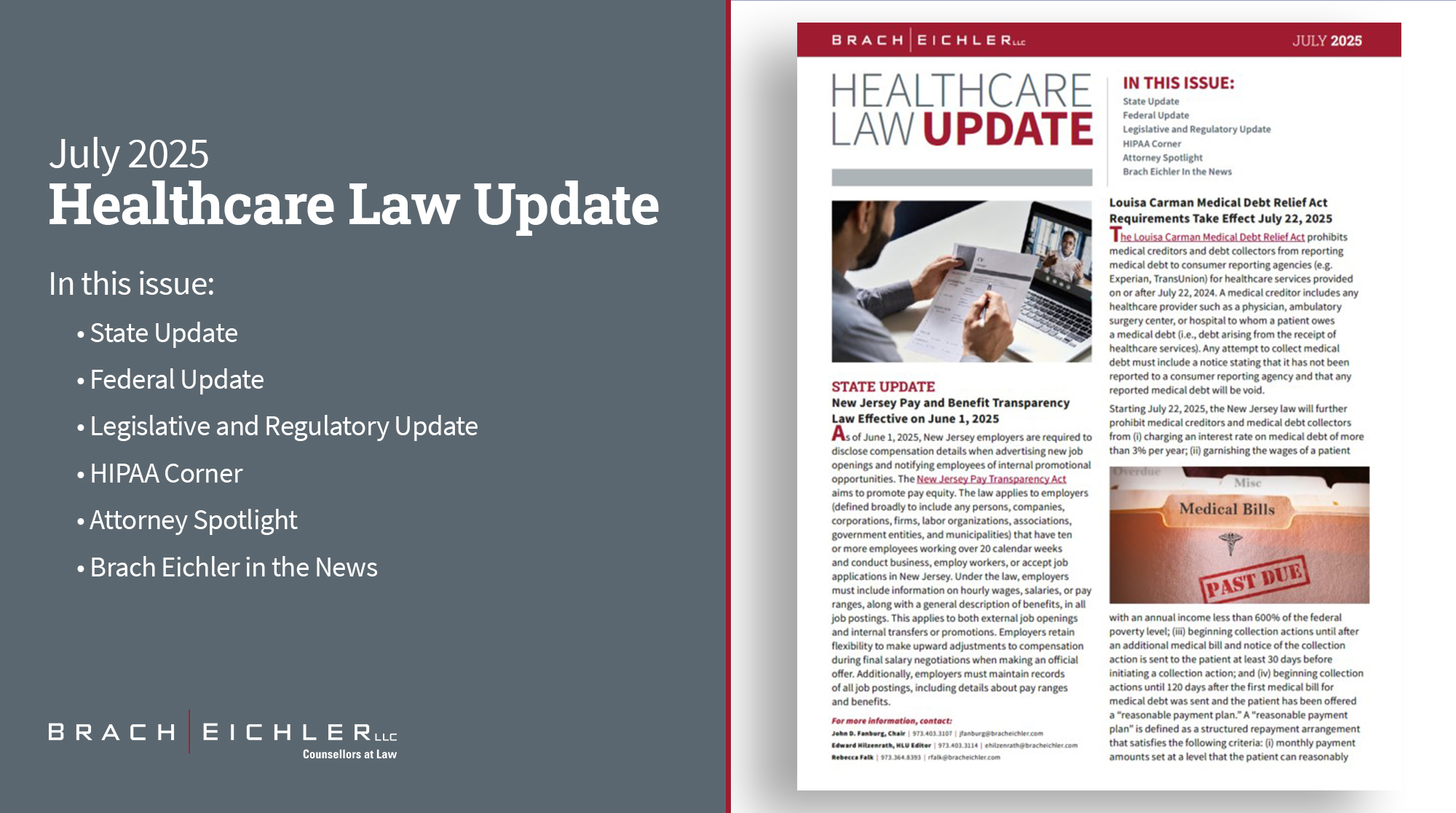 Healthcare Law Update - July 2025 - Brach Eichler